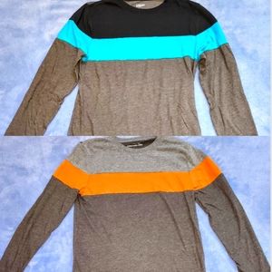 2 Boys Long Sleeve Shirts Size Large